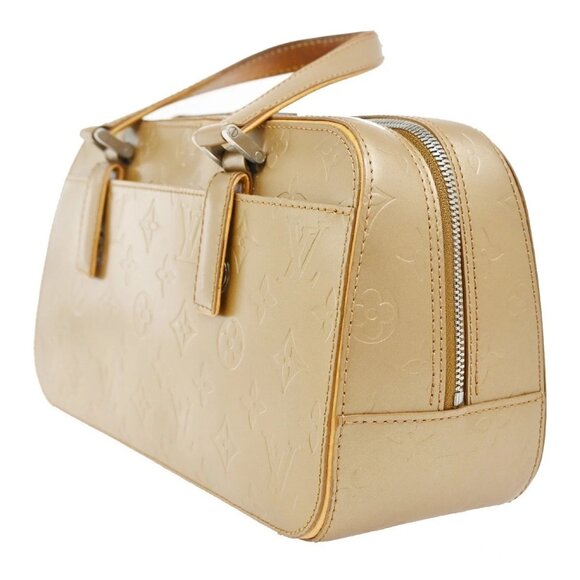 LOUIS VUITTON Shelton MM Hand Bag Monogram Mat Leather Gold M55177 34TA037 - Picture 2 of 16